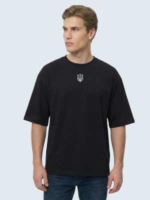 T-shirt, Visa ditt stöd för Ukraina, Oversized Box Fit, Zelensky, Emblem