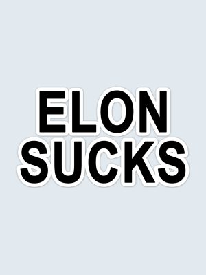 Elon Sucks, Car Sticker, Bumper Sticker, Tesla