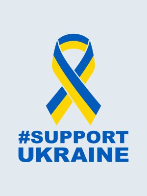 Support Ukraine sløjfe, Klistermærke til bil, Bumper Sticker