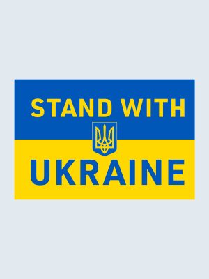Stand With Ukraine Flag, Klistermærke til bil, Bumper Sticker