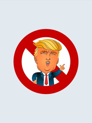 No Trump, Car Sticker, Bumper Sticker