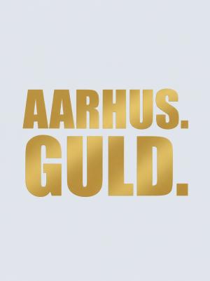 KSDH, AARHUS. GULD, Klistermærke til bil, Bumper Sticker