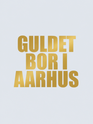 KSDH, Guldet bor i AARHUS, Klistermærke til bil, Bumper Sticker