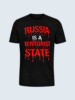 T-shirt, Russia Is a Terrorist State, Anti-Poetin, Steun Oekraïne