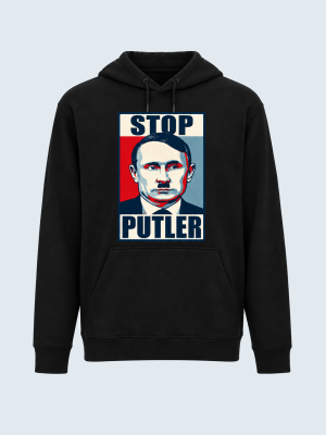 Hoodie, Stop Putler, Anti Putin, Støt Ukraine