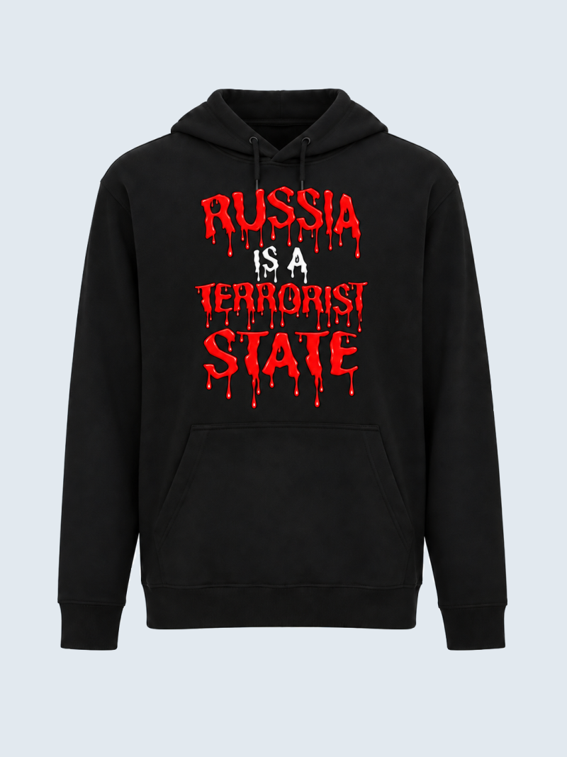 Hoodie, Russia Is a Terrorist State, Anti Putin, Støt Ukraine