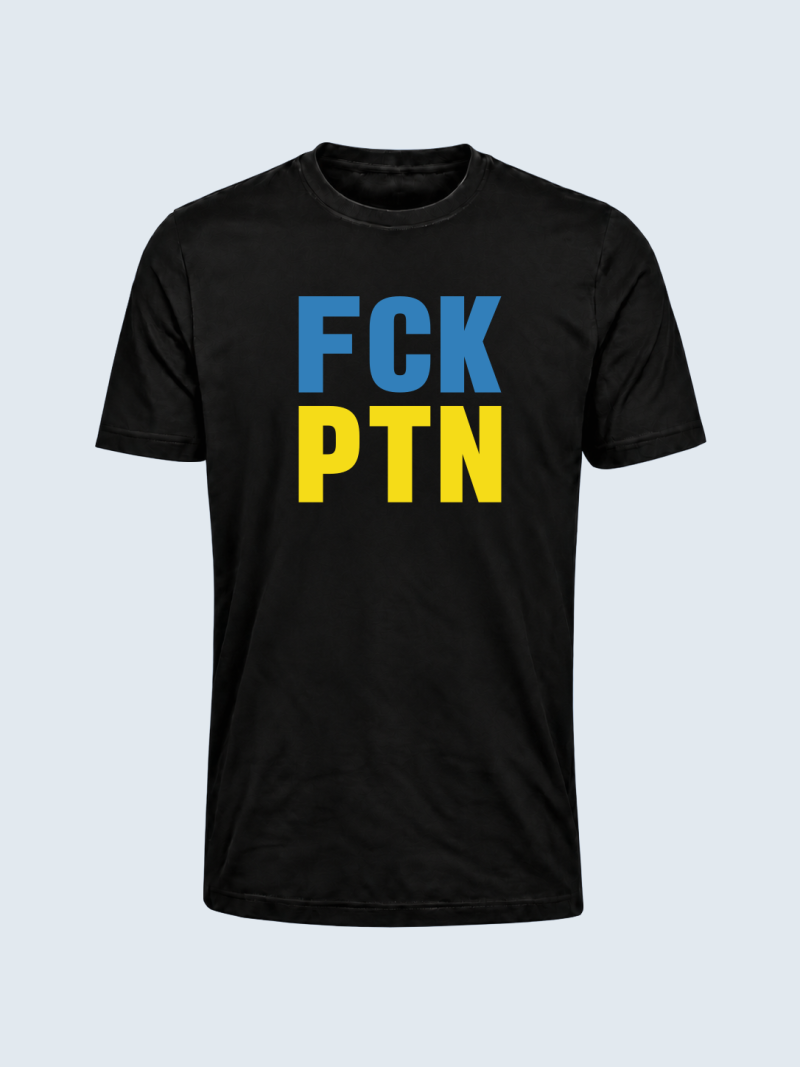 T-shirt, FCK PTN, Anti Putin, Støt Ukraine